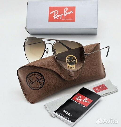 Солнцезащитные очки Ray Ban авиатор стекло