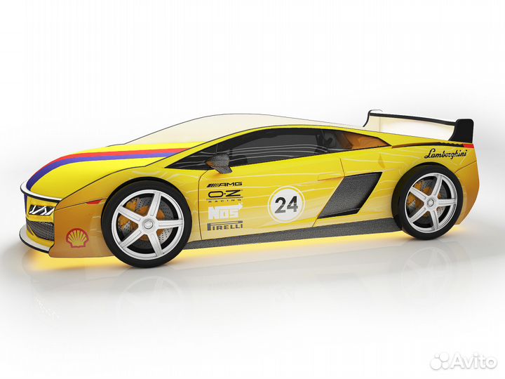 Детская кровать машина