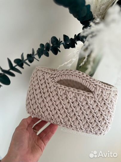 Корзинка из хлопкового шнура