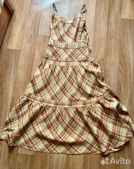 Длинный льняной сарафан