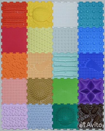 Детский массажный коврик ортодон, набор Ассорти 20