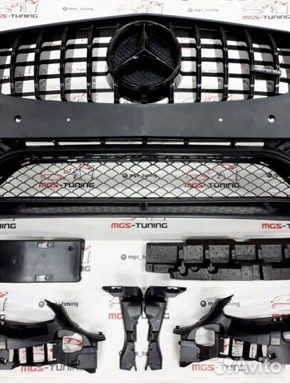 Бампер C63 Edition 1 с решеткой W205 13-18 Black