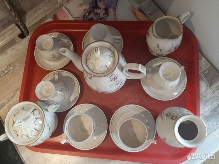 Кофейный сервиз из тонкого фарфора СССР