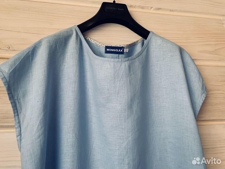 Женское льняное платье 