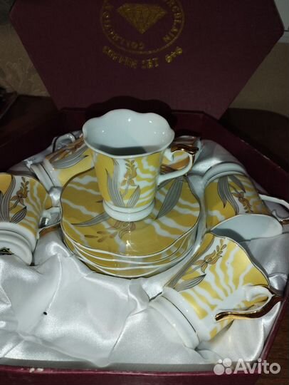 Наборы кофейные из фарфора новые