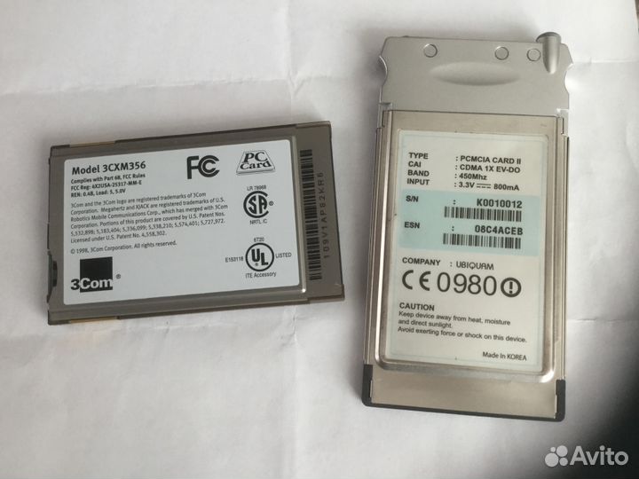 Модемы 3Com Megahertz Windows и Ubiquam, 2 шт