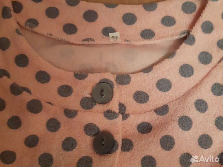 Халат женск мохра хлопок р 48 новый