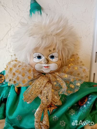 Клоун, звездочет. Немецкая фарфоровая кукла. Лот 7