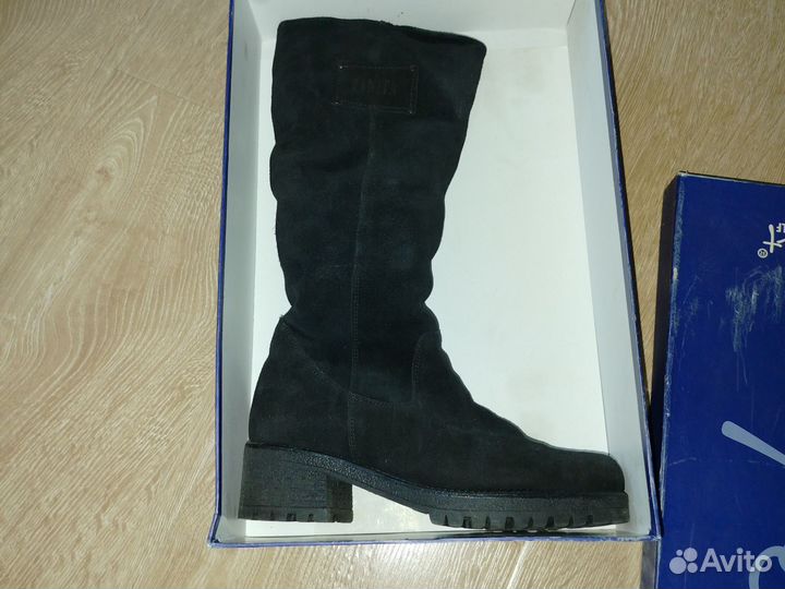 Зимние женские сапоги 38 натуральная замша