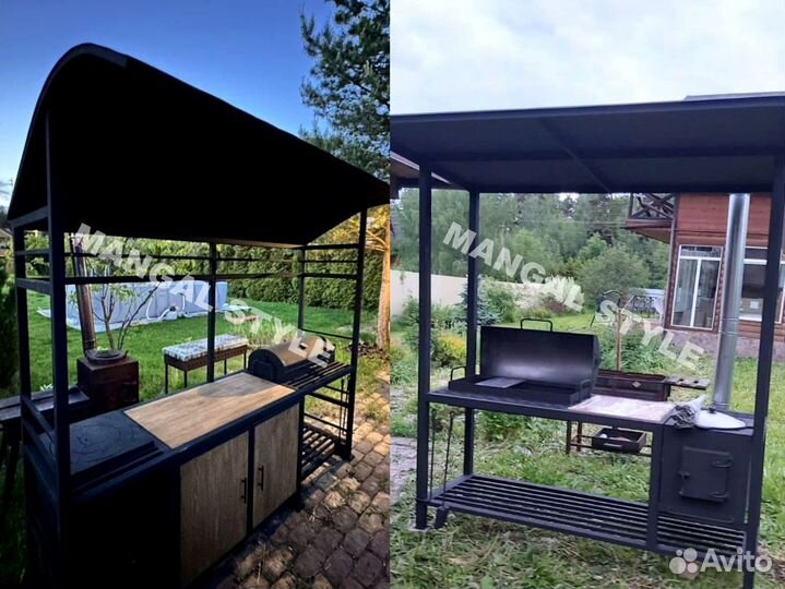 Мангал с крышей