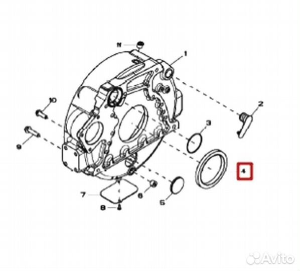 Сальник коленвала задний John Deere