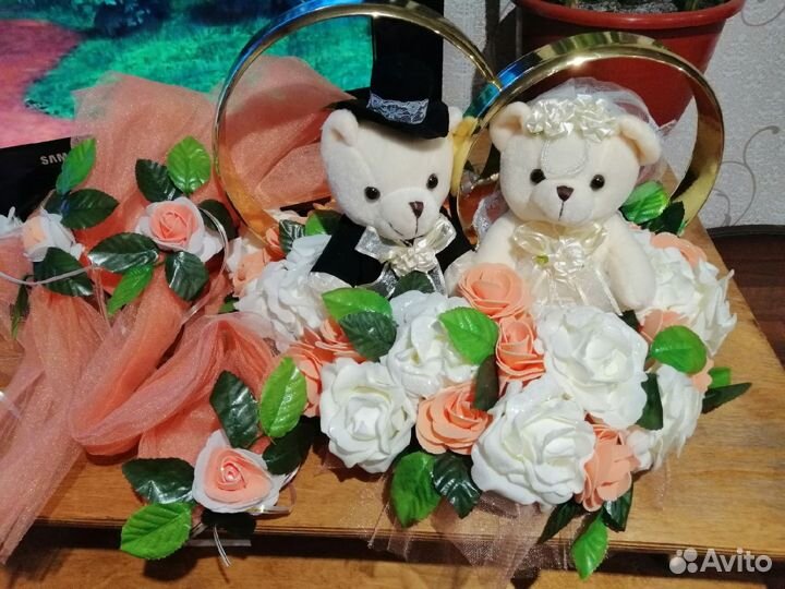 Свадебные кольца на машину