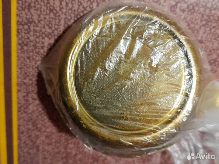 Пепельница жёлтая металл 88 грамм