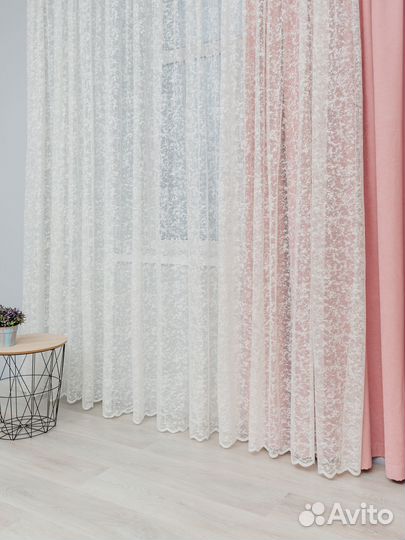 Готовый тюль Да Винчи сетка мрамор