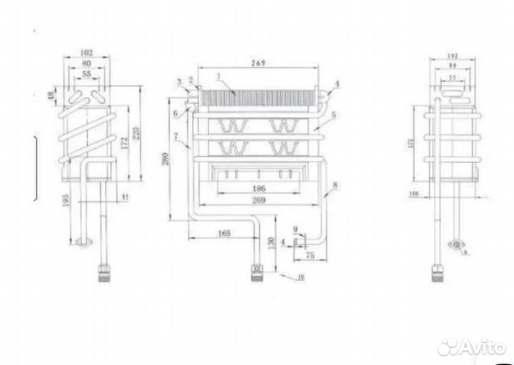 Теплообменник для газовой колонки