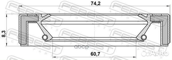 Сальник привода60.7X74.2X8.3X12.7 95GAY62740813