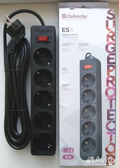 Сетевой фильтр Defender ES 5