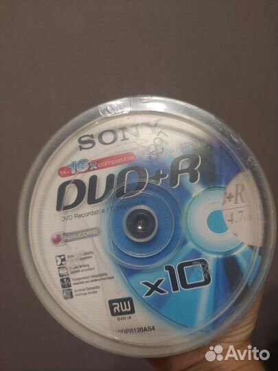Диски чистые DVD+RW, DVD+R, новые