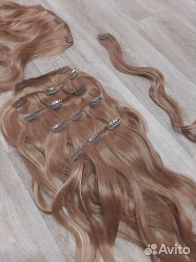 Волосы на заколках. Парик