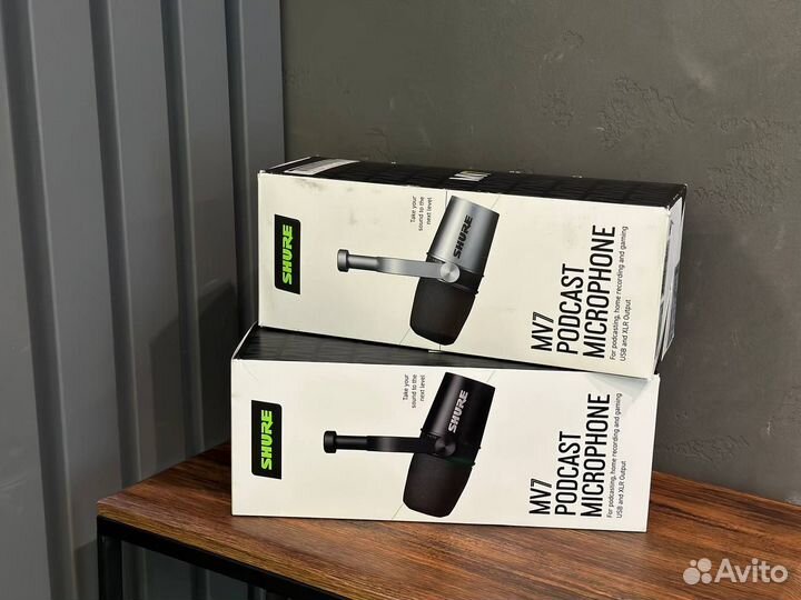 Shure MV7-S podcast microphone