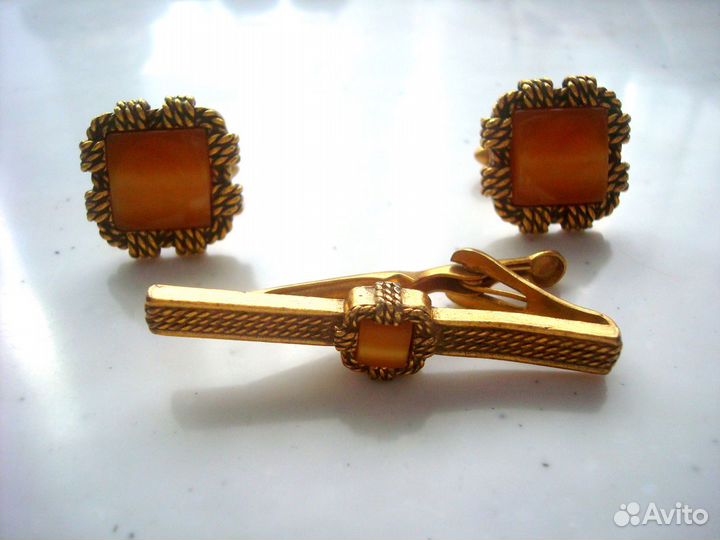 Swank. винтаж. запонки И зажим для галстука