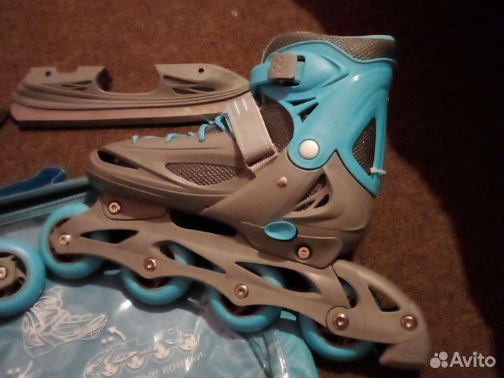 Коньки раздвижные ледовые