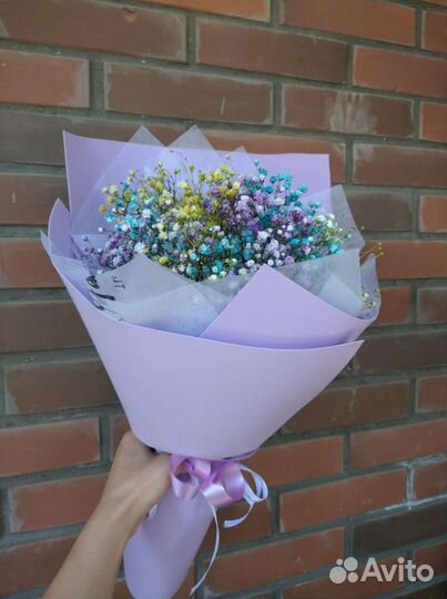 Букет комплимент из гипсофилы