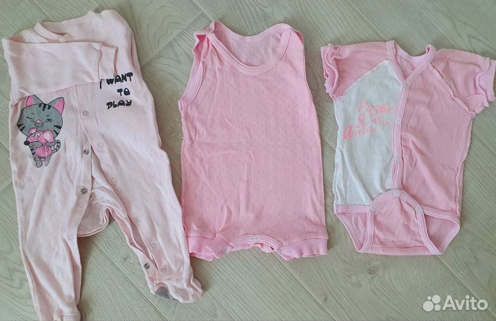 Вещи на девочку пакетом 58 62 68 размер