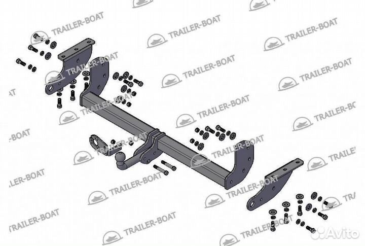 Фаркоп Nissan Navara 04-15 только со ступенч.бампером рама и крюк-шар, 50мм 25950