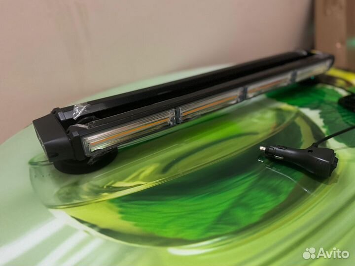 Мигалка желтая 4 сторонняя LED 12-24v 65 см