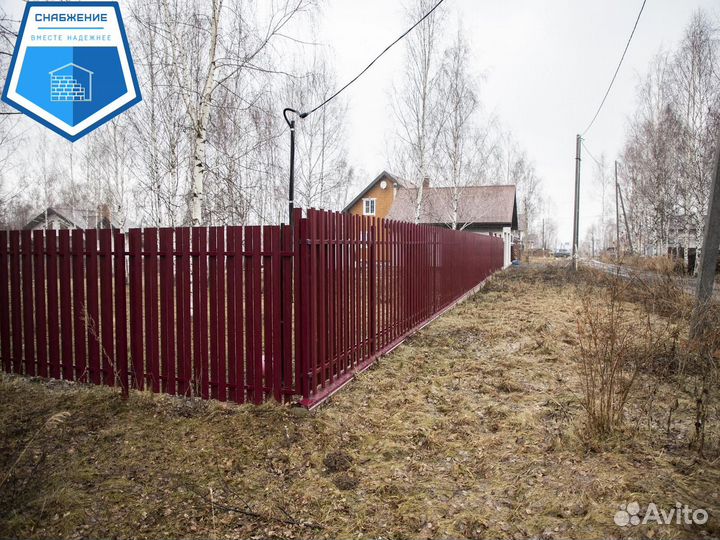 Штакетник М-образный А с прямым резом 0,4