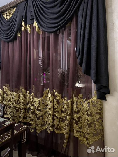 Шторы с ламбрекеном бу