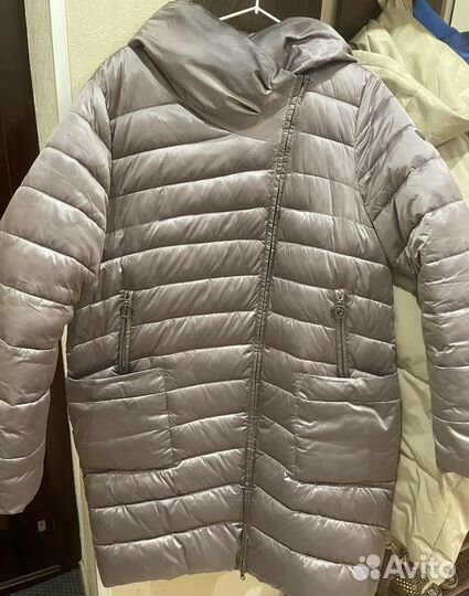 Пуховик зимний длинный женский