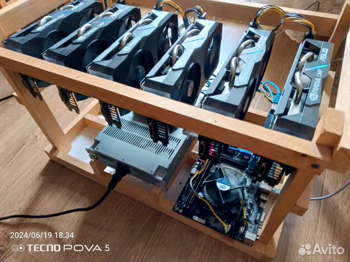 Cmp 40 hx 8Gb 6 шт риг майнинг ферма