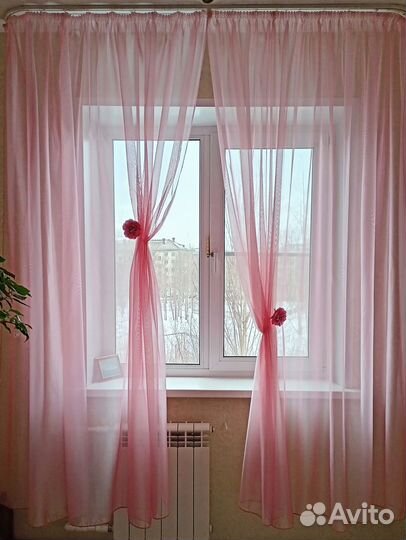 Штора тюль из полуорганзы 5,0 новая