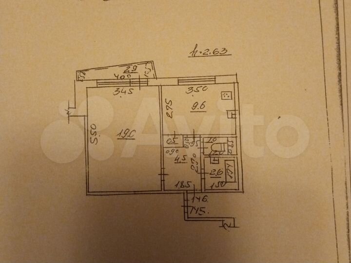 1-к. квартира, 37,2 м², 1/9 эт.