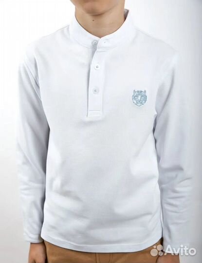 Поло с длинным рукавом для мальчика 146