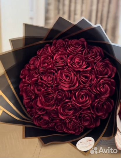 Букеты цветов из атласных лент