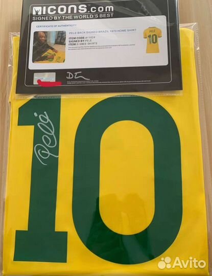 Футболка пеле автограф
