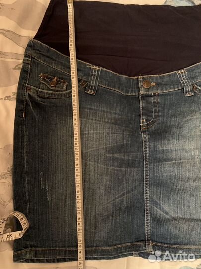 Юбка джинсовая H&M для будущей мамы р-р46
