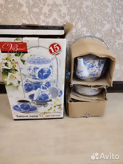 Чайный набор 15 предметов (фарфор)