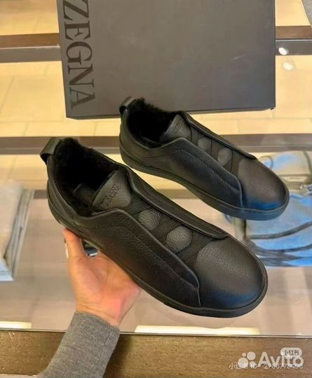 Мужские Макасины на меху Zegna