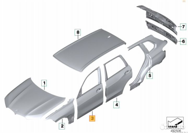 41518738555 Дверь передняя левая BMW X7 G07 2018