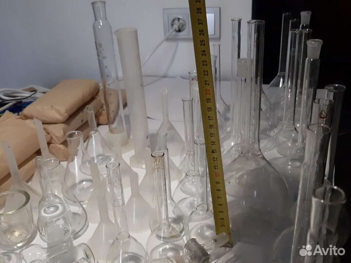 Химические Мензурки,пробирки,колбы,сосуды.Новое