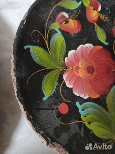 Деревянный декор тарелки