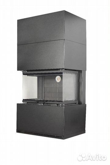 Камин родос 800 черный шамот