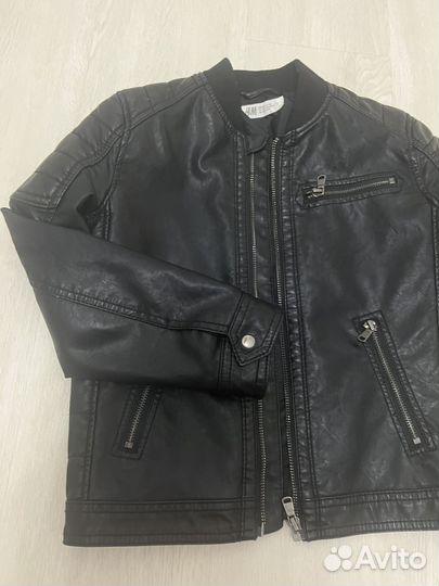 Кожаная куртка на мальчика 128