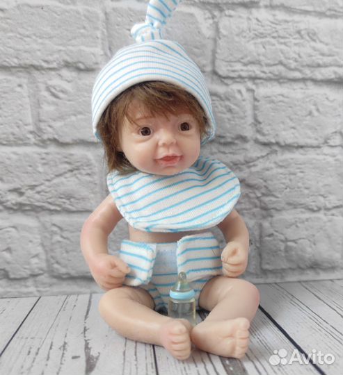 Кукла реборн мини силиконовая