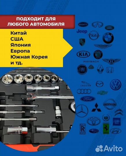 Набор инструментов для авто 86 предметов