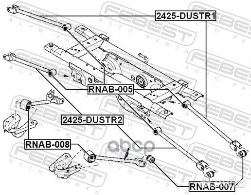 Сайлентблок рычага renault duster 4x4 зад.подв